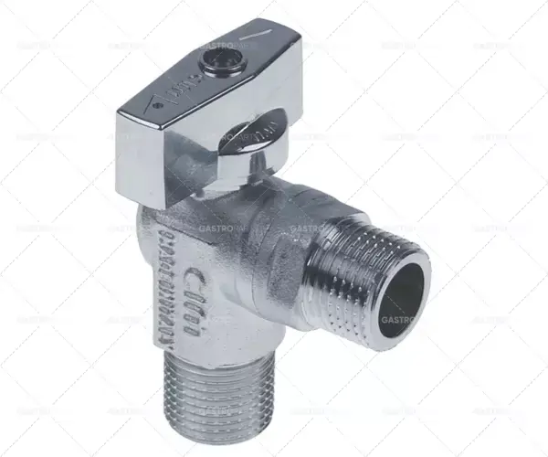 kulový kohout úhlové připojení 1/2" ET - 1/2" ET DN15 celková délka 79x54mm Časově Omezené