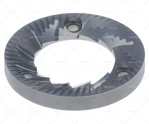Sleva dvojice mlecích kotoučů levý běh D1 o 64 mm ID 37 mm o H 9mm Rozteč zubů 3 mm otvor Ø 5,6mm