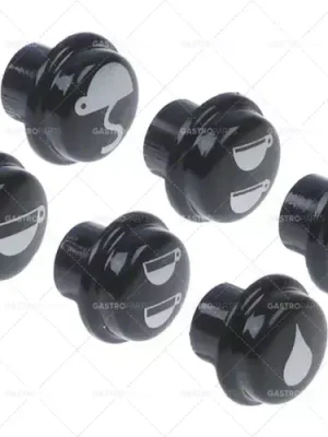 Tlačítka asi o 17 mm plast Sada 6-dílná černá SANREMO Levný