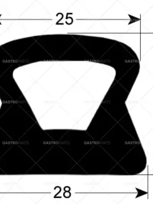 Výhodná Nabídka Dveřní těsnicí profil 2433 š 620 mm d 1750 mm vnější rozměr 3-stranný.