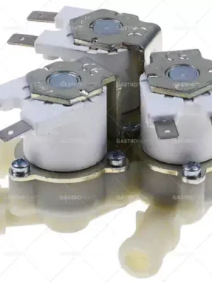 elektromagnetický ventil trojnásobný, s redukcí přímý 24V vstup 3/4" výstup 14mm t.max. 60°C Levný