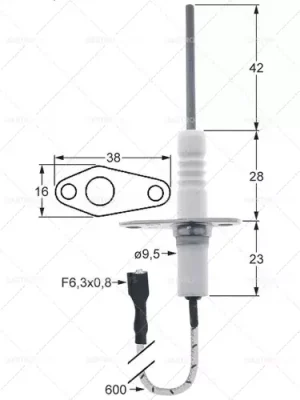 délka příruby monitorovací elektrody 38mm D1 ø 9,5mm šířka příruby 16mm L1 42mm BL1 28mm BL2 23mm Cenově Výhodný