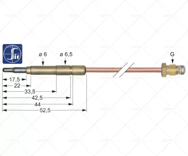 Výhodná Nabídka SIT termoelektrické články M8x1 L 1000 mm zásuvka Ø6.0 (6,5) mm