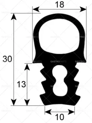 profil těsnění dveří 2073 délka 1465 mm šířka 490 mm vnější rozměr Nová Kolekce