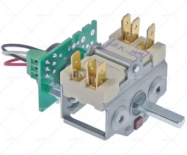 Vačkových spínačů 2 polohy 2NO Spínací sled 0-1 16A osy o 6x4,6mm hřídel délka 23 mm Originální