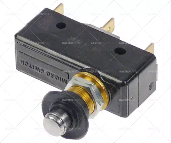 Akce mikrospínač 240V 1A 1co samec 6,3 mm m12 obdélníkový dlouhý 49 mm
