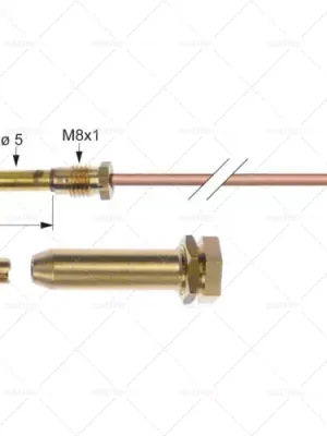 termočlánek m8x1 délka 330mm připojení k hořáku průměr 5mm sada 3 prvků Jen Po Omezenou Doba