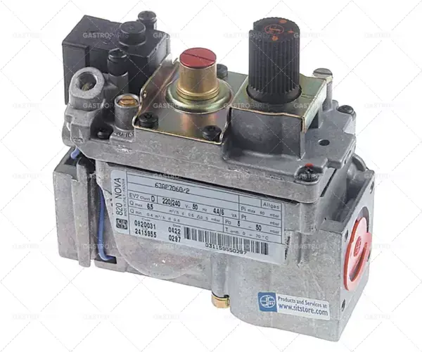 Originální plynový ventil série 820 24V 50Hz přívod plynu 1/2" výstup plynu 1/2" připojení termočlánku M9x1