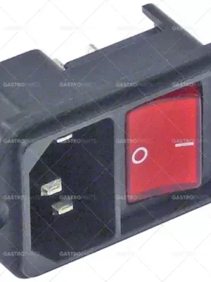 Ověřený napájecí konektor s vypínačem c14 10A 250V vnější připojení 4,8 mm plastový