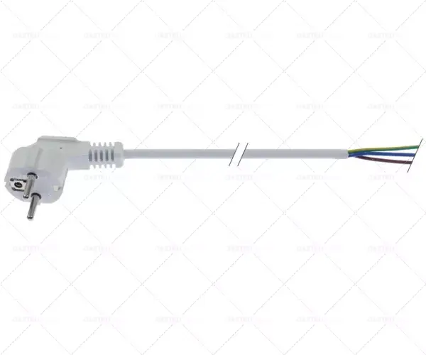 Sleva přívodní kabel se zástrčkou cee7/7 typ e+f 3-pol p+n+e 0,75mm² max 16A max 230V šedý