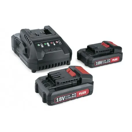 Horká Nabídka Set nabíječky 18.0 V + aku 2,5 Ah 18,0 V FLEX