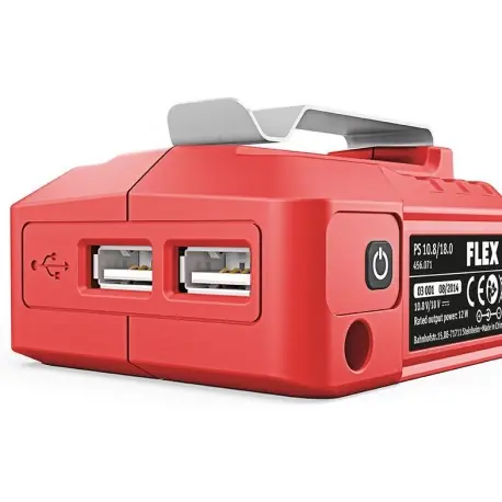 Bezpečná Platba Adaptér pro baterie FLEX 18,0 nebo 10,8 V s výstupem USB na dobíjení