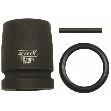 Ověřený 1/2” Hlavice průmyslová - 28 mm šestihranná CrMo + trn, o-kroužek