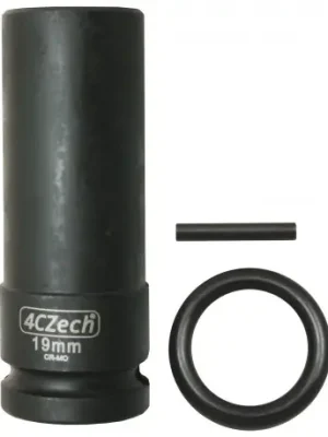1/2” Hlavice průmyslová - 19 mm šestihranná, prodloužená CrMo + trn, o-kroužek Tovární Cena