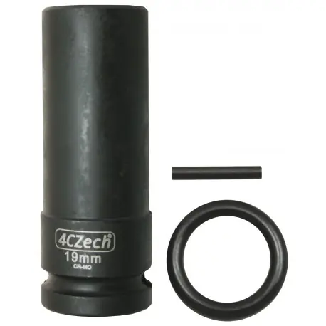Poslední Šance 1/2” Hlavice průmyslová - 30 mm šestihranná, prodloužená CrMo + trn, o-kroužek