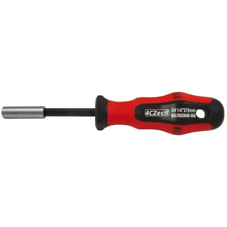 Magnetický držák bitů 1/4" s rukojetí profi, délka 170 mm 4CZech Nejlepší Volba