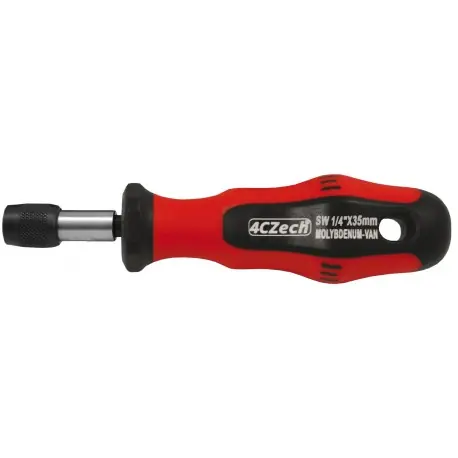 Speciální Cena Držák bitů 1/4” s rukojetí s pojistkou pro nástavce profi, délka 135 mm 4CZech