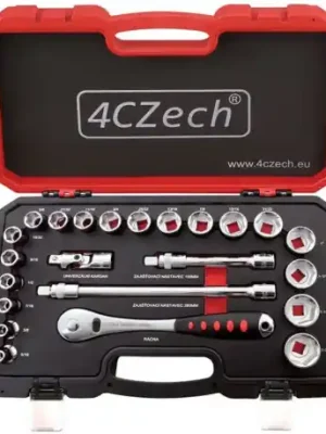 1/2” 23dílná sada nářadí 5/16"-1 3/16" + ráčna 72 zubů, 4CZech Originální