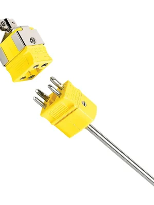 Omezená Nabídka Dual Element Thermocouple Probes with Standard Size Connectors - Thermocouple type JDiameter 3,2 mm (1/8")Measuring end type ungroundedLenght 15 cm (6")Sheath material Stainless Steel 304