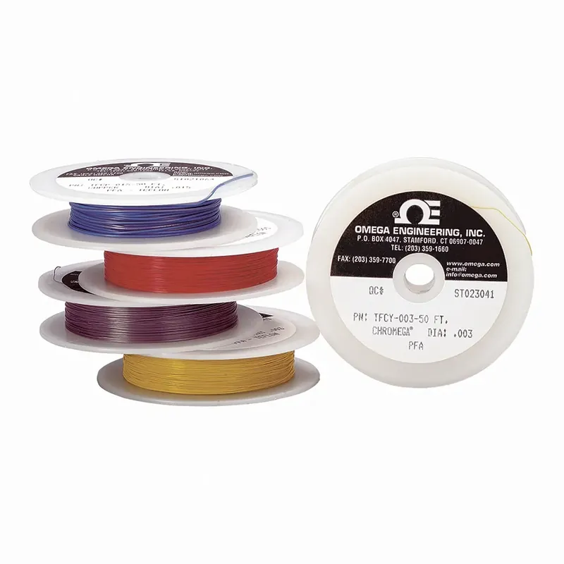 Izolovaný termočlánkový drát (IEC) - Typ vodičů LankoMateriál drátu K(-) > Alumel - ALOMEGA™Průměr drátu 0,510 mm (24 AWG)Délka 300 m (1000 ft)Barevné značení IEC Koupit Online