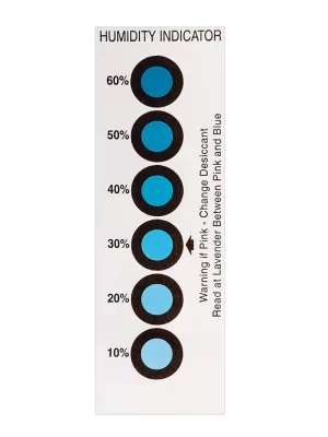 Vysoce Kvalitní Reversible Humidity Indicating Cards - Humidity range 10% to 60%Sensing points 6Pack of 200 pcs