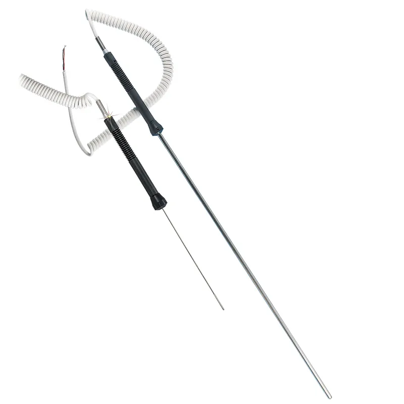 Omezená Nabídka Ruční sonda Pt100 s krouceným kabelem - Průměr 6,4 mm (1/4")Délka 60 cm (24")Materiál pláště Nerezová ocel 316Rozsah teploty -50 až 450°C