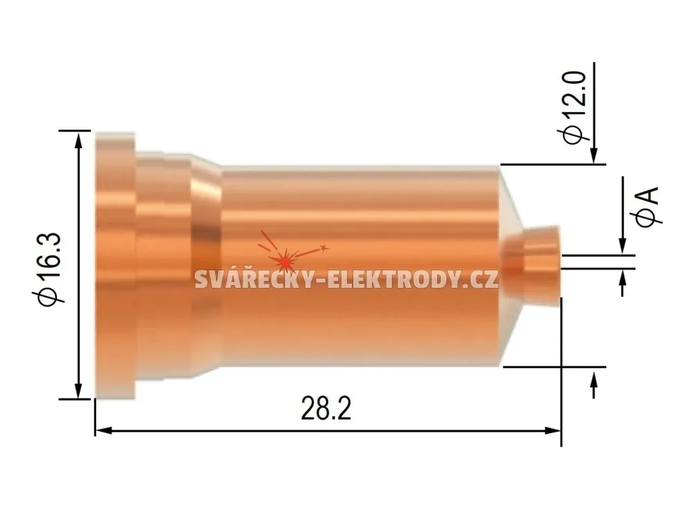 Pouze Dnes Dýza PARKER SCP 120 - 1,6 mm (120 A) - kontaktní řezání s ochranou