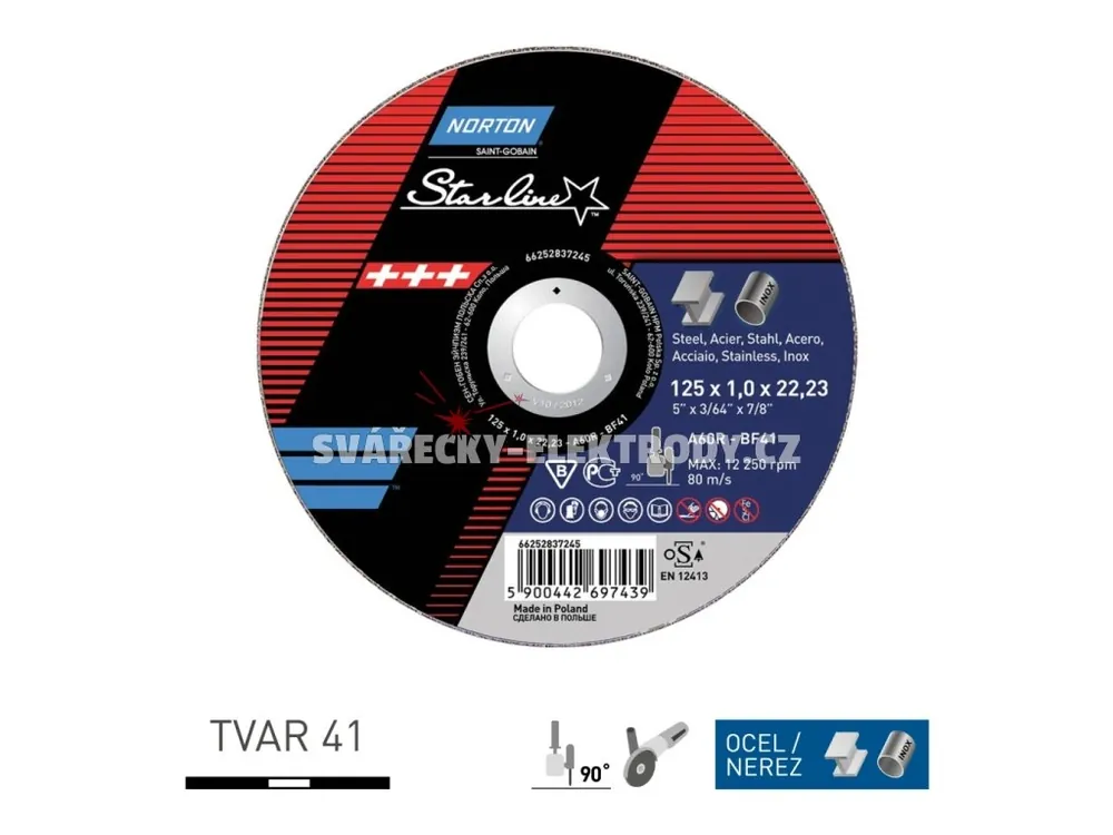 Sezónní Sleva Řezný kotouč NORTON Starline 150 x 1,6 x 22,23 mm