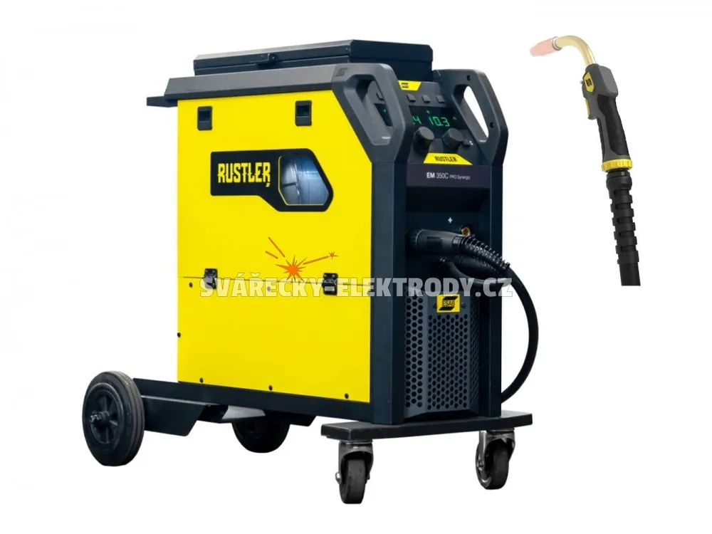 Cenový Hit ESAB Rustler EM 350C PRO Synergic + hořák Exeor UP/DOWN