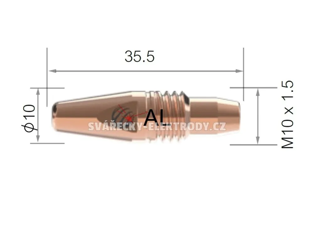 Nejlepší Cena Průvlak ARC M M10/10/35,5, CuCrZr - 1,0 mm (pro AL)