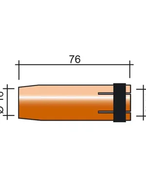 Düse MIG 500A /MC268/145.0085/ 76mm/16mm/ konisch Levný