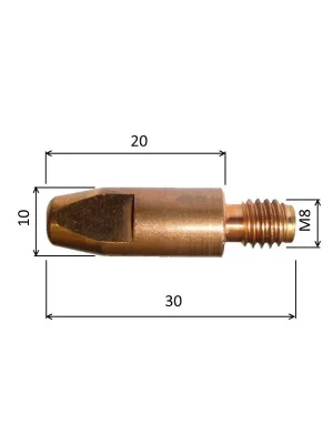 Hit Sezóny Spitze 1,2 M8x30mm E-Cu /MD05-12/140.0442-ZVAR/