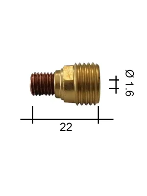 Spannzangenhalter 1,6 22 mm /TE0005-16/45V43/701.0307-ZVAR/ TIG/9/20 mit Sieb Ihned K Objednání