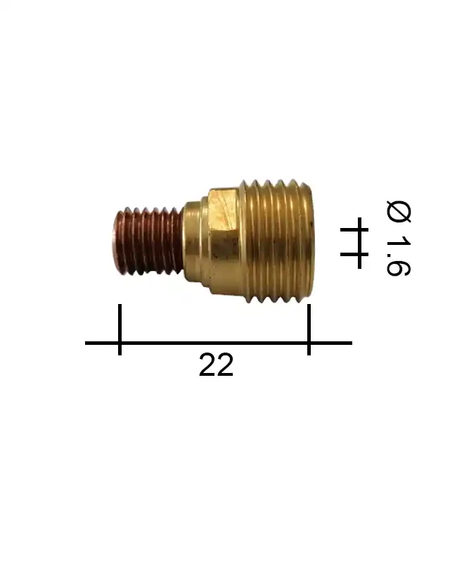 Spannzangenhalter 1,6 22 mm /TE0005-16/45V43/701.0307-ZVAR/ TIG/9/20 mit Sieb Ihned K Objednání