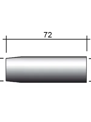 Speciální Cena MIG-Düse 350A M16 vernickelt /145.D021/ 72mm/18mm/konisch