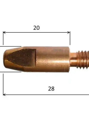 Spitze 1,2 M6x28mm E-Cu /MD09-12/140.0379-ZVAR/ Cenově Výhodný