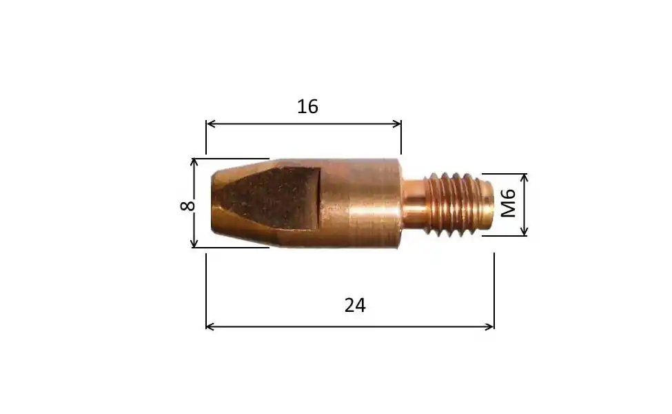 Spitze 1,0 M6x24mm E-Cu /140.D102-ZVAR/ Rychlé Dodání