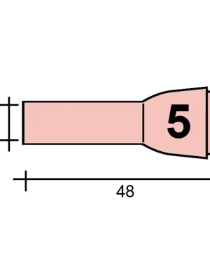 Cenově Výhodný WIG-Düse Gr. 5 8,0 /TC0097/796F72 /701.0290-ZVAR/ TIG9/20