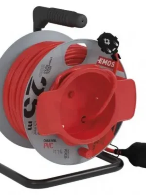 Prodlužovací kabel na bubnu 25 m 1 zásuvka červený PVC 230 V 1,5mm2 EMOS P19125 Bezpečná Platba