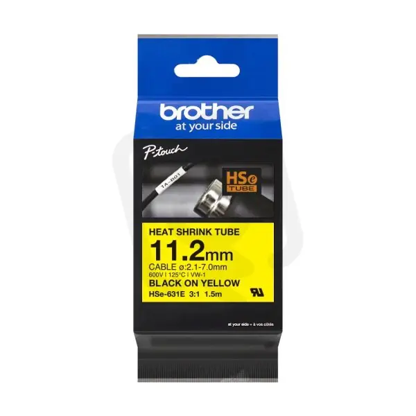 Odeslání Ihned Bužírka BROTHER HSE-631E, bužírka žlutá/černá (11, 2 mm)