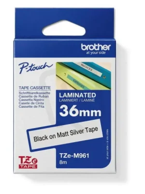 Rychlé Dodání Páska BROTHER TZe-M961, stříbrná matná/černá (36mm, laminované)