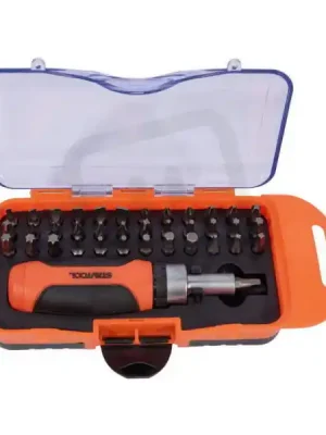 Sada bitů s ráčnovým šroubovákem 38dílů STAVTOOL ST38038 Zlevněný