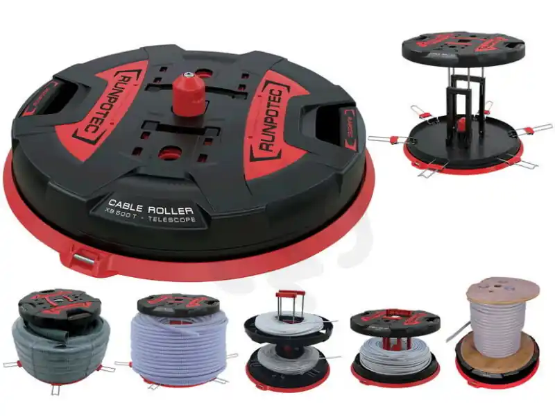 Sleva Odvíječ kabelů RUNPOTEC 10187 XB 500 T Cable Roller s teleskopickým výsuvem