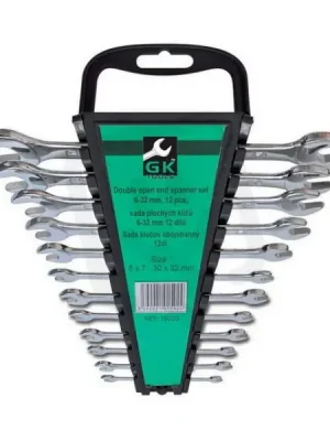Sada plochých klíčů 6-32 mm 12 dílů chrom GK TOOLS P16033 Značkový