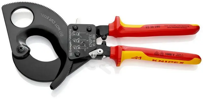Akční Nabídka Kleště na kabely (princip rohatky se západkou) 280 mm KNIPEX 95 36 280