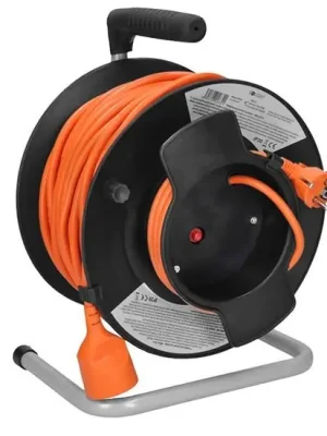 1z prodlužovací přívod - na bubnu, 50m, oranžový kabel, 3x 1,5mm2 SOLIGHT PB12O Rychlé Dodání