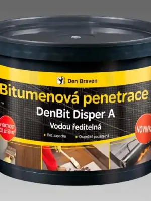 Nová Kolekce Gumoasfaltová penetrace DenBit DISPER A 5kg DEN BRAVEN 11021BI