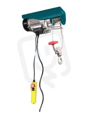 Horká Nabídka Elektrický lanový zvedák 1000W 300/600kg,lano 12/6m, př. kab 0,7m, ovl. kab 1,45