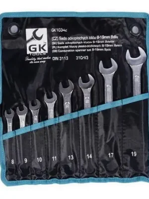 Rychlé Dodání Sada klíčů očkoplochých 8-19 mm 8 dílů, chrom-obal GK TOOLS GK10342
