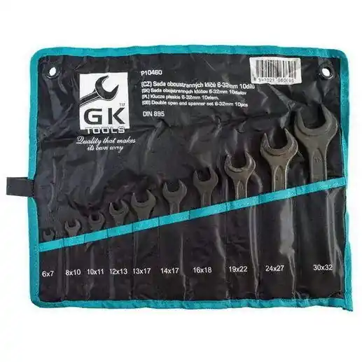 Horká Nabídka Sada klíčů oboustranné 6-32 mm, 10 dílů, obal GK TOOLS P10460